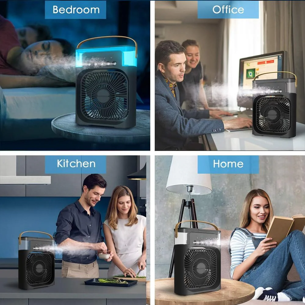 Portable Mini Air Cooler Fan – Black Personal Unit