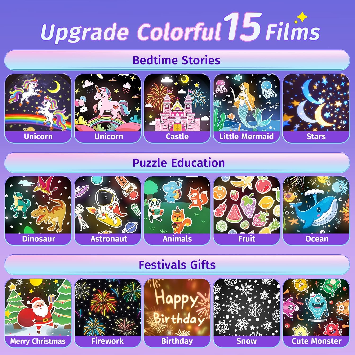 Night Light for Kids Gifts, 15 Sound Machine Baby Night Light