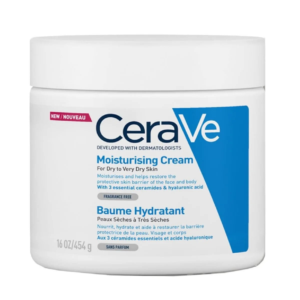 CeraVe Moisturizing Cream 48H – Body & Face 454 Grams